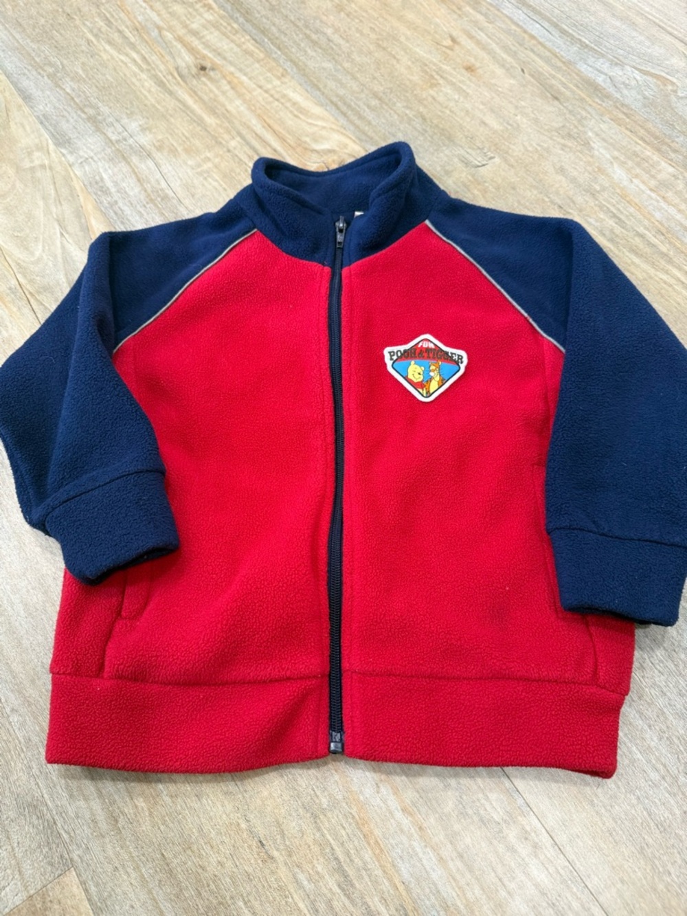 Vintage Disney Winnie the Pooh Red & Navy Fleece Jacket